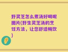 野灵芝怎么煮汤好喝呢图片(野生灵芝汤的烹饪方法，让您舒适畅饮)