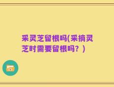 采灵芝留根吗(采摘灵芝时需要留根吗？)