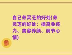 自己养灵芝的好处(养灵芝的好处：提高免疫力、美容养颜、调节心情)