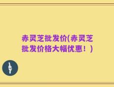 赤灵芝批发价(赤灵芝批发价格大幅优惠！)