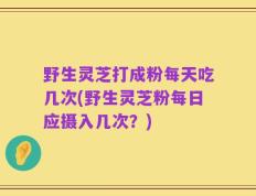 野生灵芝打成粉每天吃几次(野生灵芝粉每日应摄入几次？)