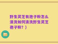 野生灵芝有孢子粉怎么清洗如何清洗野生灵芝孢子粉？)