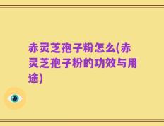 赤灵芝孢子粉怎么(赤灵芝孢子粉的功效与用途)