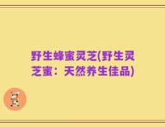 野生蜂蜜灵芝(野生灵芝蜜：天然养生佳品)