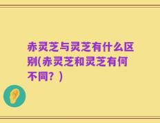 赤灵芝与灵芝有什么区别(赤灵芝和灵芝有何不同？)