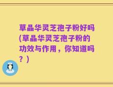 草晶华灵芝孢子粉好吗(草晶华灵芝孢子粉的功效与作用，你知道吗？)