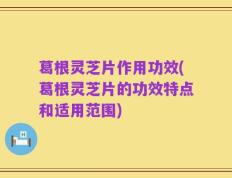 葛根灵芝片作用功效(葛根灵芝片的功效特点和适用范围)