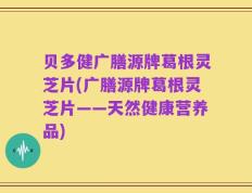 贝多健广膳源牌葛根灵芝片(广膳源牌葛根灵芝片——天然健康营养品)