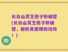 长白山灵芝孢子粉破壁(长白山灵芝孢子粉破壁，解析其原理和功效！)