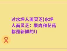 过水坪人面灵芝(水坪人面灵芝：果肉和花菇都是新鲜的!)