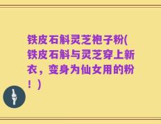 铁皮石斛灵芝袍子粉(铁皮石斛与灵芝穿上新衣，变身为仙女用的粉！)