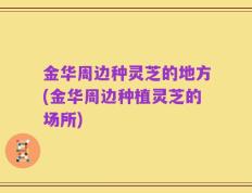 金华周边种灵芝的地方(金华周边种植灵芝的场所)