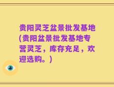 贵阳灵芝盆景批发基地(贵阳盆景批发基地专营灵芝，库存充足，欢迎选购。)