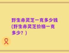 野生赤灵芝一克多少钱(野生赤灵芝价格一克多少？)