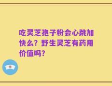 吃灵芝孢子粉会心跳加快么？野生灵芝有药用价值吗？