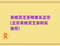 葛根灵芝茶哪里买正宗(正宗葛根灵芝茶购买推荐)
