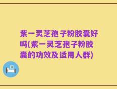 紫一灵芝孢子粉胶囊好吗(紫一灵芝孢子粉胶囊的功效及适用人群)