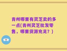 青州哪里有灵芝卖的多一点(青州灵芝批发零售，哪里货源充足？)