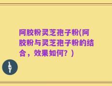 阿胶粉灵芝孢子粉(阿胶粉与灵芝孢子粉的结合，效果如何？)