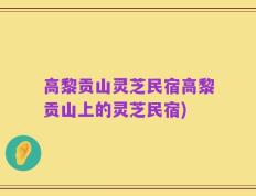 高黎贡山灵芝民宿高黎贡山上的灵芝民宿)