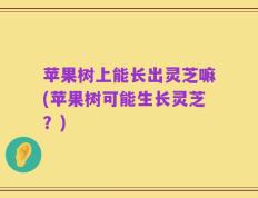 苹果树上能长出灵芝嘛(苹果树可能生长灵芝？)