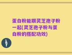蛋白粉能跟灵芝孢子粉一起(灵芝孢子粉与蛋白粉的搭配功效)