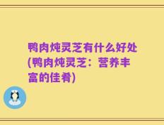 鸭肉炖灵芝有什么好处(鸭肉炖灵芝：营养丰富的佳肴)
