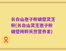 长白山孢子粉破壁灵芝粉(长白山灵芝孢子粉破壁纯粹天然营养素)
