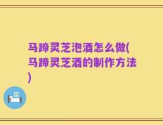 马蹄灵芝泡酒怎么做(马蹄灵芝酒的制作方法)
