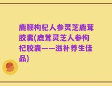 鹿鞭枸杞人参灵芝鹿茸胶囊(鹿茸灵芝人参枸杞胶囊——滋补养生佳品)
