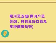 黑河灵芝烟(黑河产灵芝烟，具有良好口感及多种健康功效)