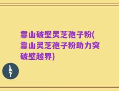 靠山破壁灵芝孢子粉(靠山灵芝孢子粉助力突破壁越界)