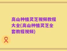 高山种植灵芝视频教程大全(高山种植灵芝全套教程视频)