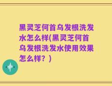 黑灵芝何首乌发根洗发水怎么样(黑灵芝何首乌发根洗发水使用效果怎么样？)