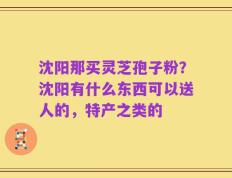 沈阳那买灵芝孢子粉？沈阳有什么东西可以送人的，特产之类的