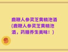 鹿鞭人参灵芝黄精泡酒(鹿鞭人参灵芝黄精泡酒，药膳养生美味！)