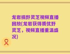 龙岩摘野灵芝视频直播回放(龙岩获得质优野灵芝，视频直播重温盛况)
