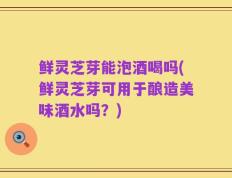 鲜灵芝芽能泡酒喝吗(鲜灵芝芽可用于酿造美味酒水吗？)