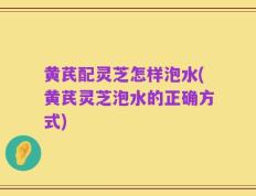 黄芪配灵芝怎样泡水(黄芪灵芝泡水的正确方式)