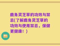 鹿角灵芝草的功效与禁忌(了解鹿角灵芝草的功效与使用禁忌，保健更健康！)