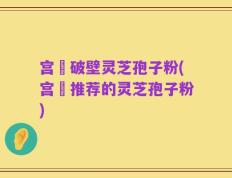 宫詻破壁灵芝孢子粉(宫詻推荐的灵芝孢子粉)