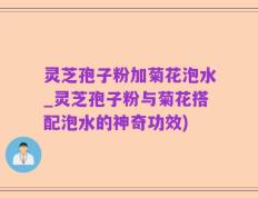 灵芝孢子粉加菊花泡水_灵芝孢子粉与菊花搭配泡水的神奇功效)