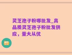 灵芝孢子粉哪批发_高品质灵芝孢子粉批发供应，量大从优
