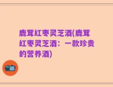 鹿茸红枣灵芝酒(鹿茸红枣灵芝酒：一款珍贵的营养酒)