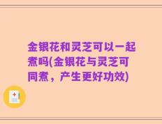 金银花和灵芝可以一起煮吗(金银花与灵芝可同煮，产生更好功效)