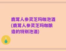 鹿茸人参灵芝玛咖泡酒(鹿茸人参灵芝玛咖酿造的特别泡酒)