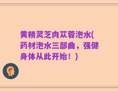 黄精灵芝肉苁蓉泡水(药材泡水三部曲，强健身体从此开始！)