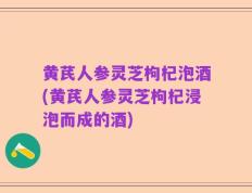 黄芪人参灵芝枸杞泡酒(黄芪人参灵芝枸杞浸泡而成的酒)