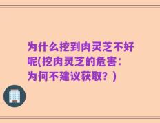 为什么挖到肉灵芝不好呢(挖肉灵芝的危害：为何不建议获取？)