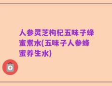 人参灵芝枸杞五味子蜂蜜煮水(五味子人参蜂蜜养生水)